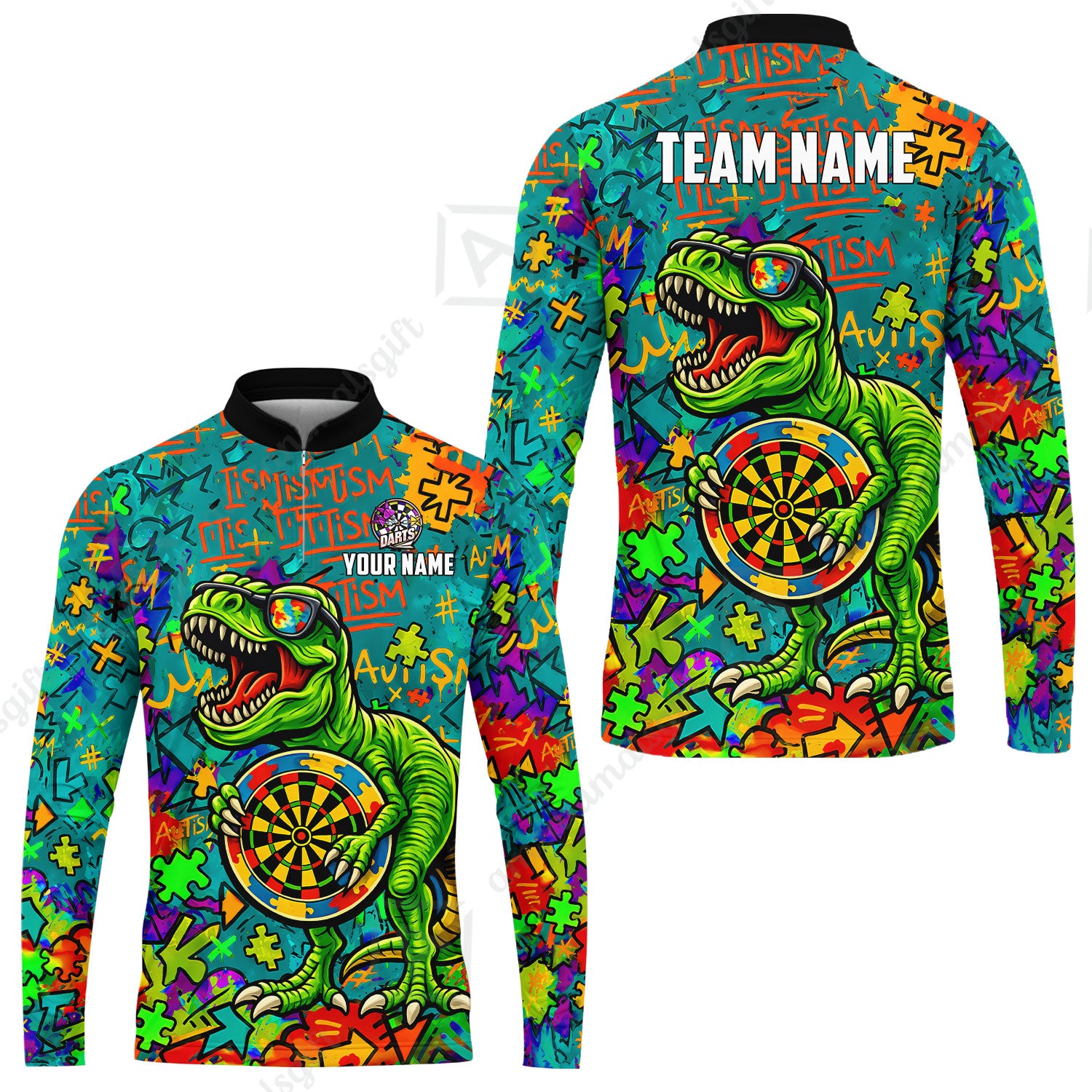 Long Sleeve Jersey Shirt||Cyan