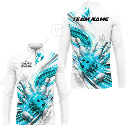 Long Sleeve Jersey Shirt||Cyan