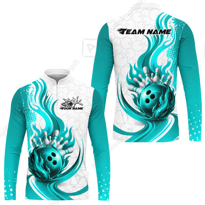 Long Sleeve Jersey Shirt||Cyan