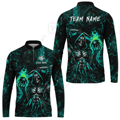 Long Sleeve Jersey Shirt||Cyan