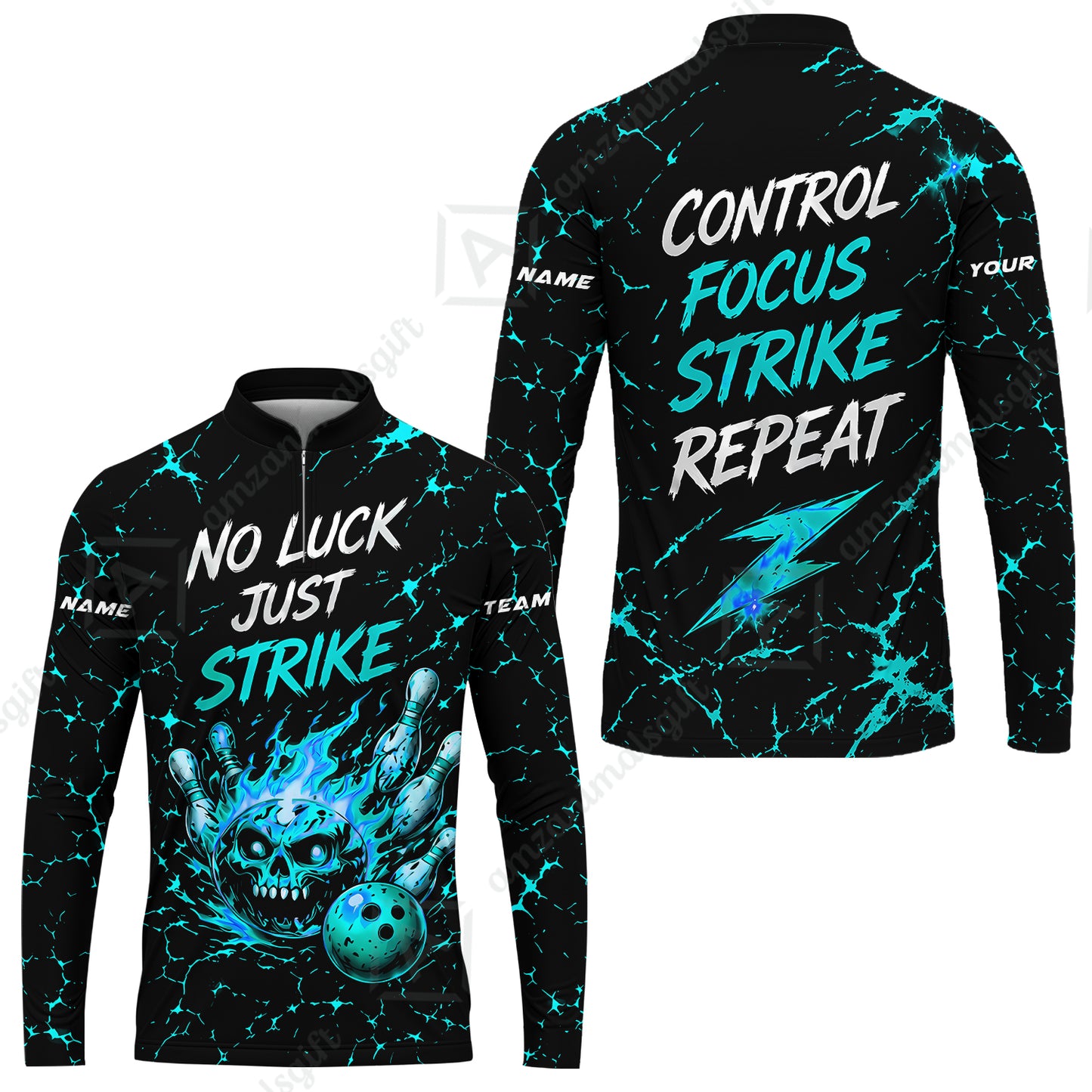 Long Sleeve Jersey Shirt||Cyan