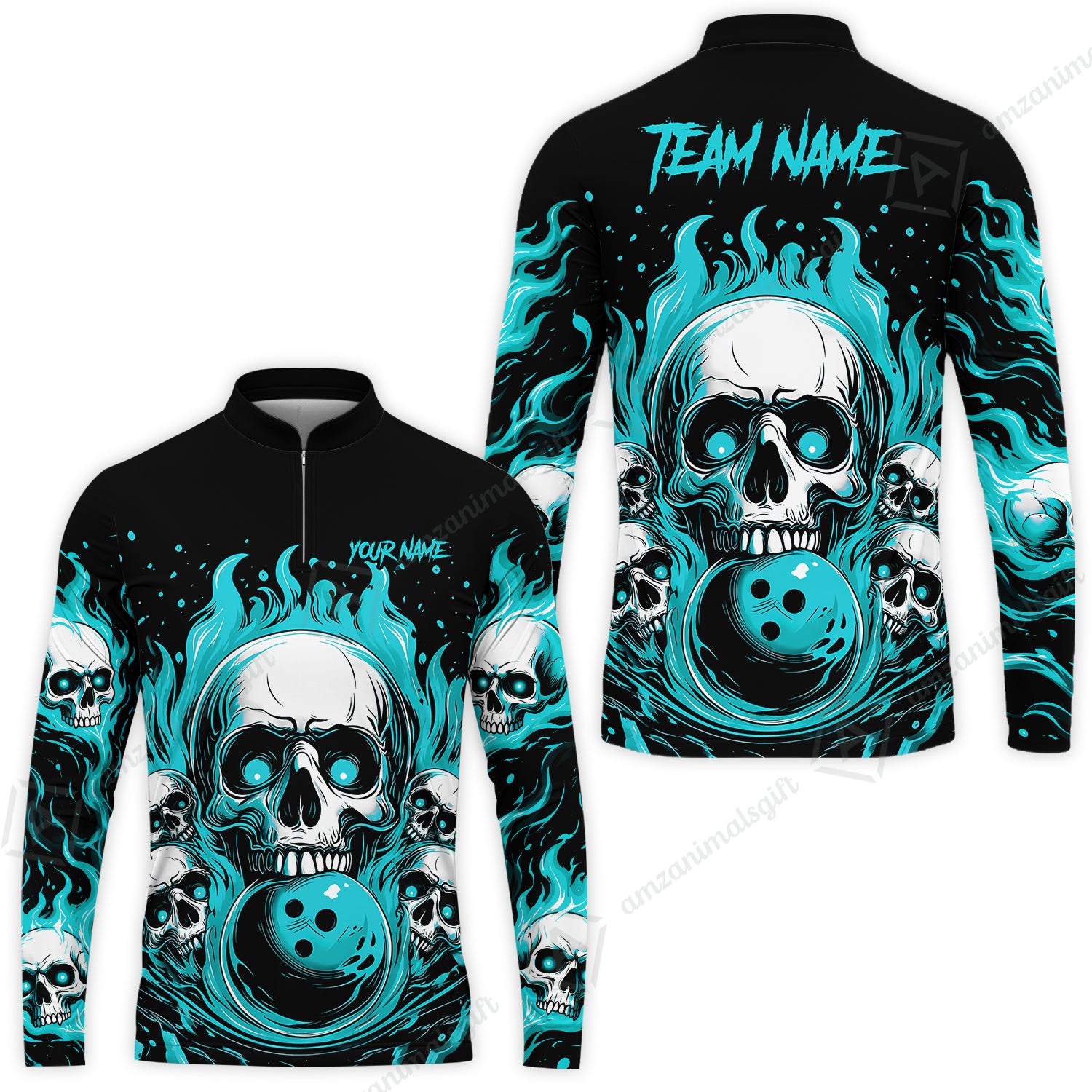 Long Sleeve Jersey Shirt||Cyan