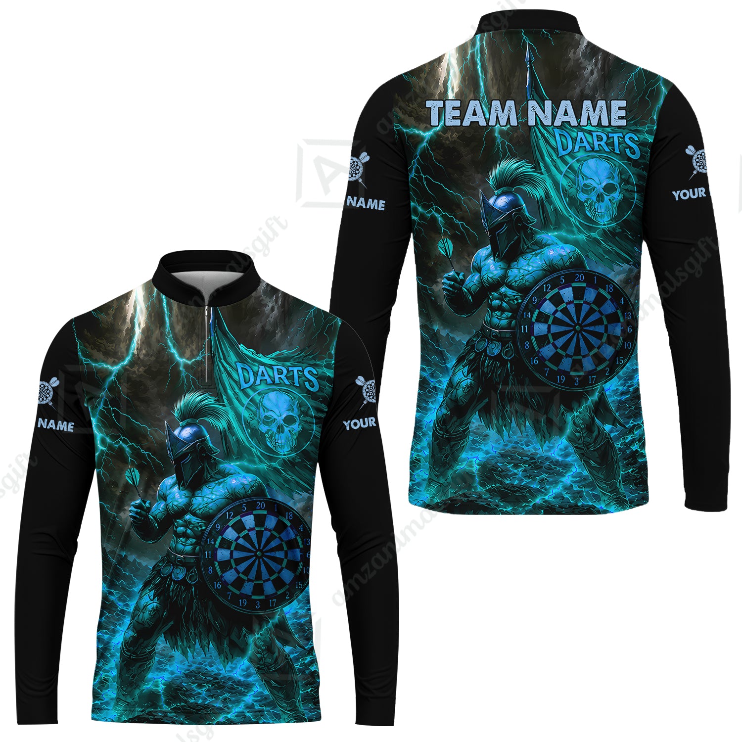 Long Sleeve Jersey Shirt||Cyan