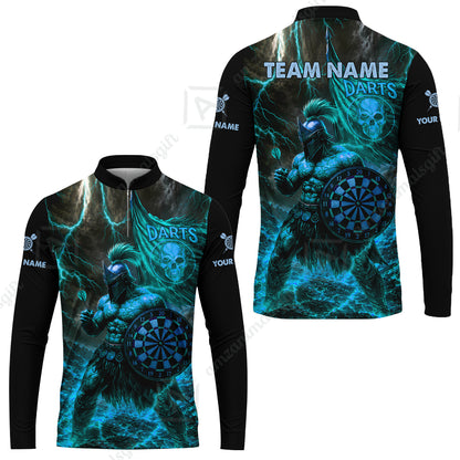 Long Sleeve Jersey Shirt||Cyan