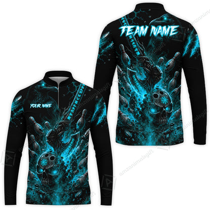 Long Sleeve Jersey Shirt||Cyan