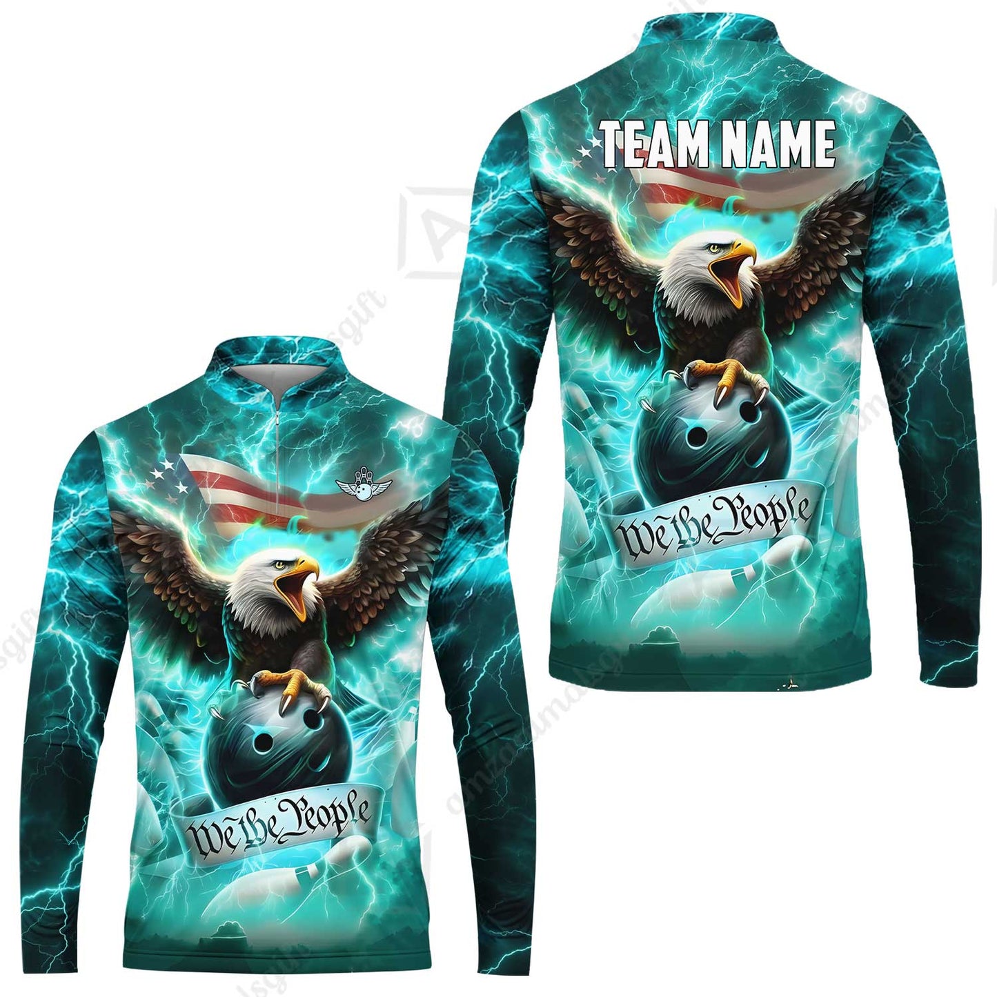 Long Sleeve Jersey Shirt||Cyan
