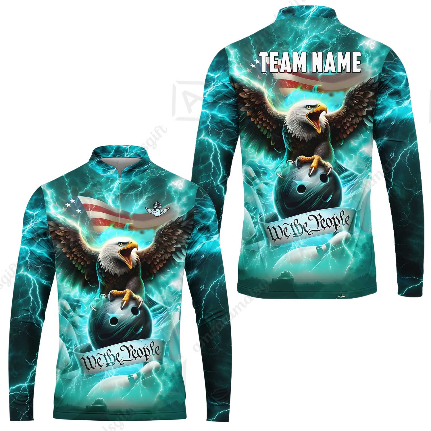 Long Sleeve Jersey Shirt||Cyan