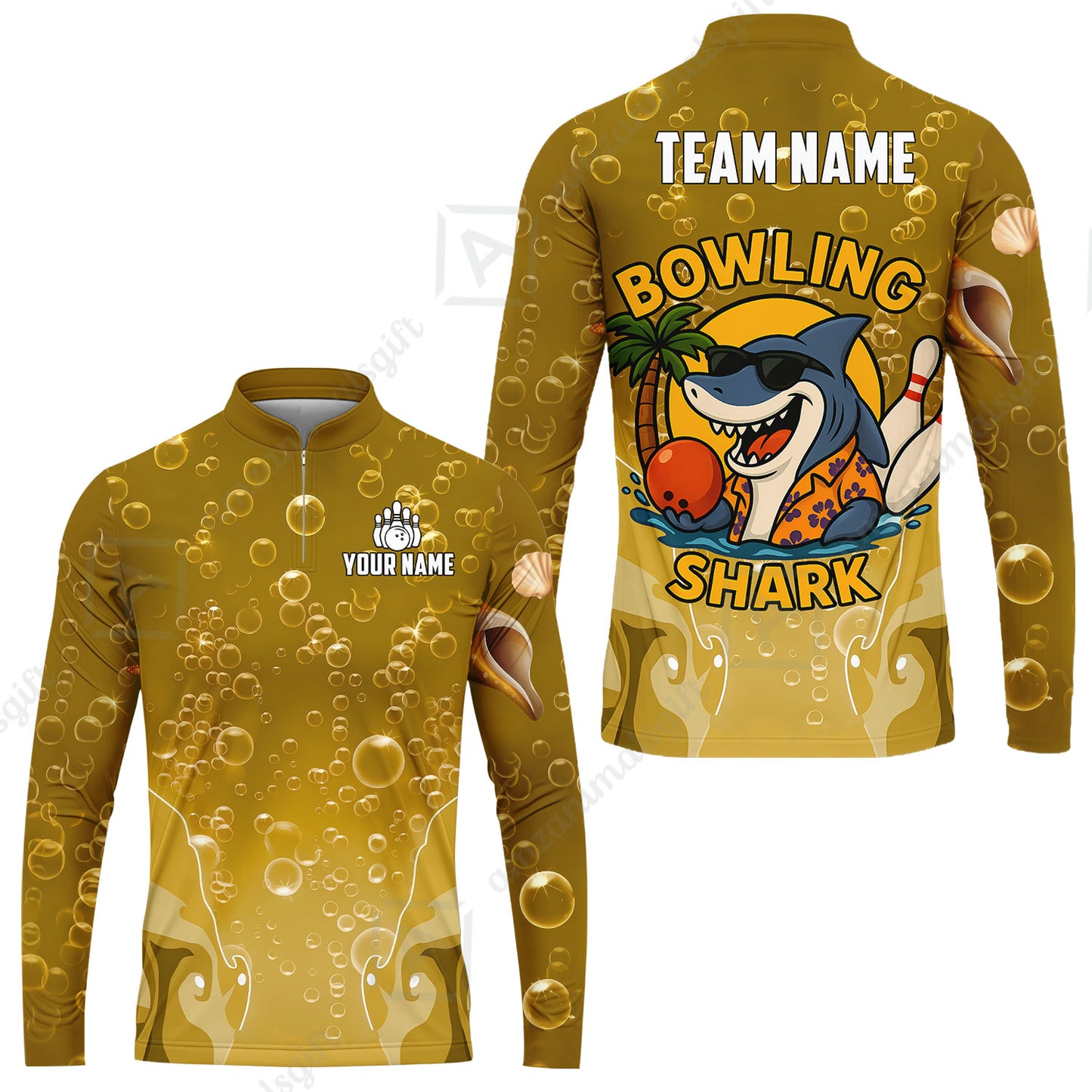 Long Sleeve Jersey Shirt||Gold