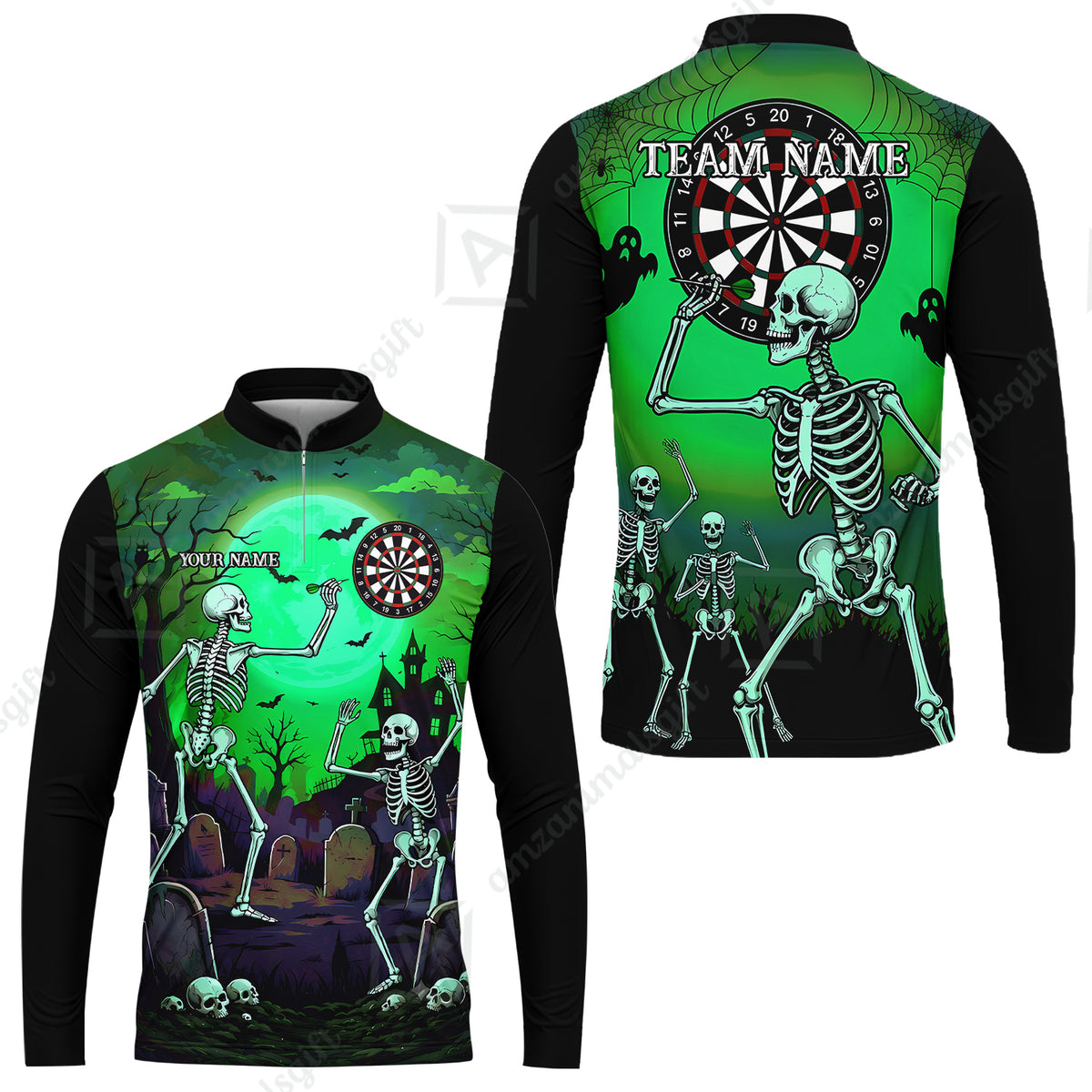Long Sleeve Jersey Shirt||Green