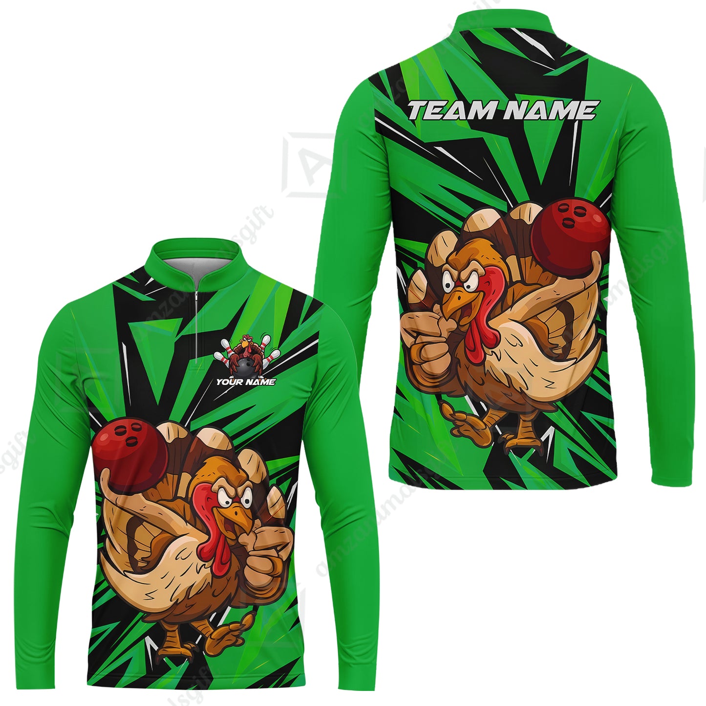 Long Sleeve Jersey Shirt||Green