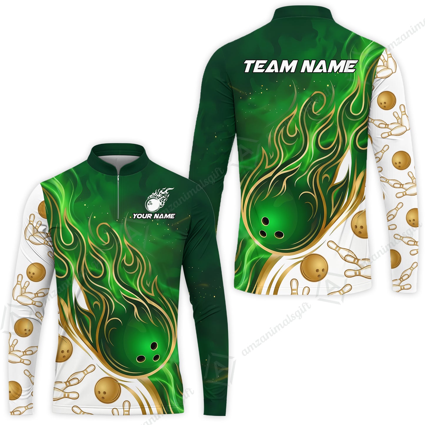 Long Sleeve Jersey Shirt||Green