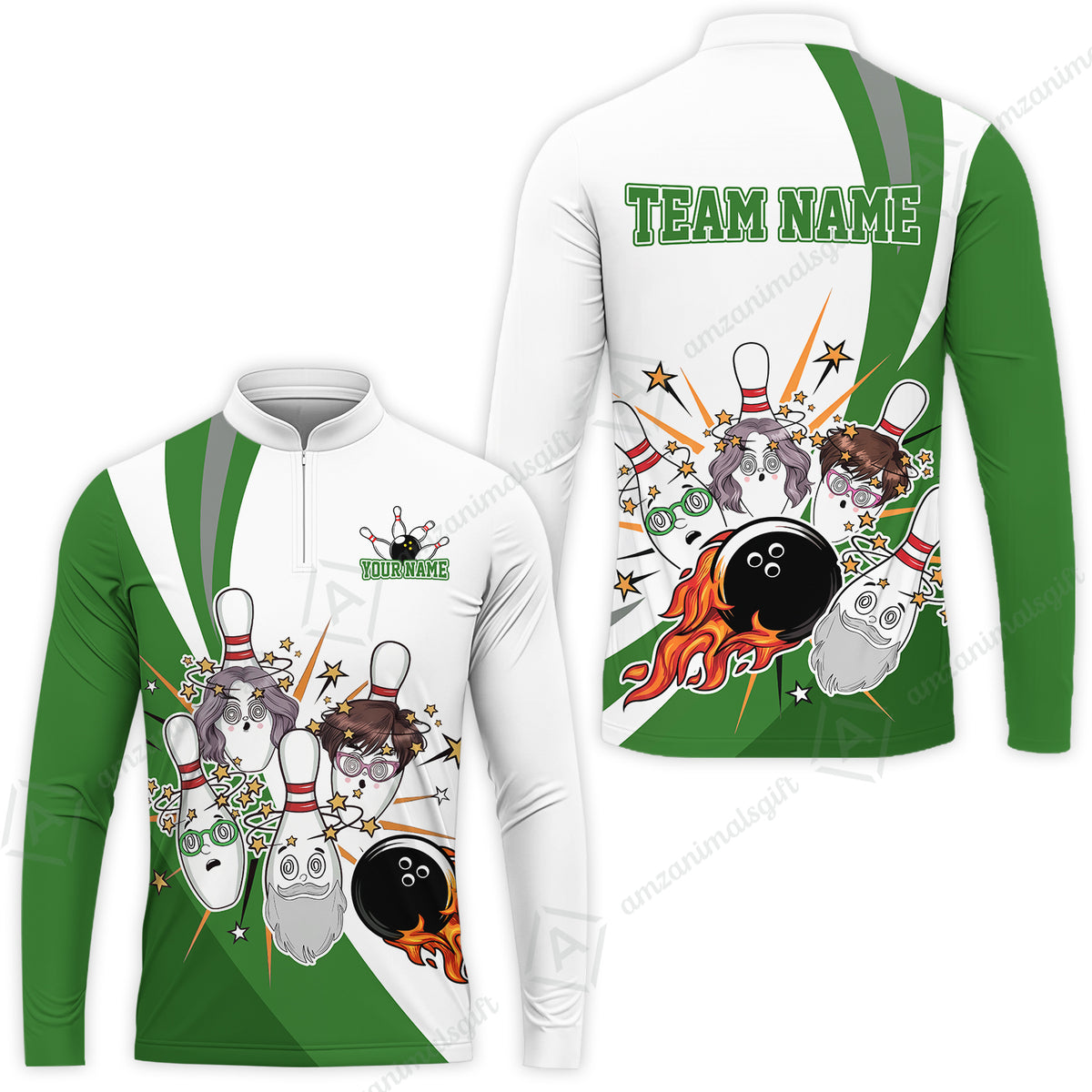 Long Sleeve Jersey Shirt||Green