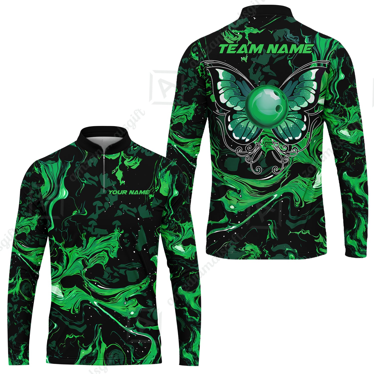 Long Sleeve Jersey Shirt||Green