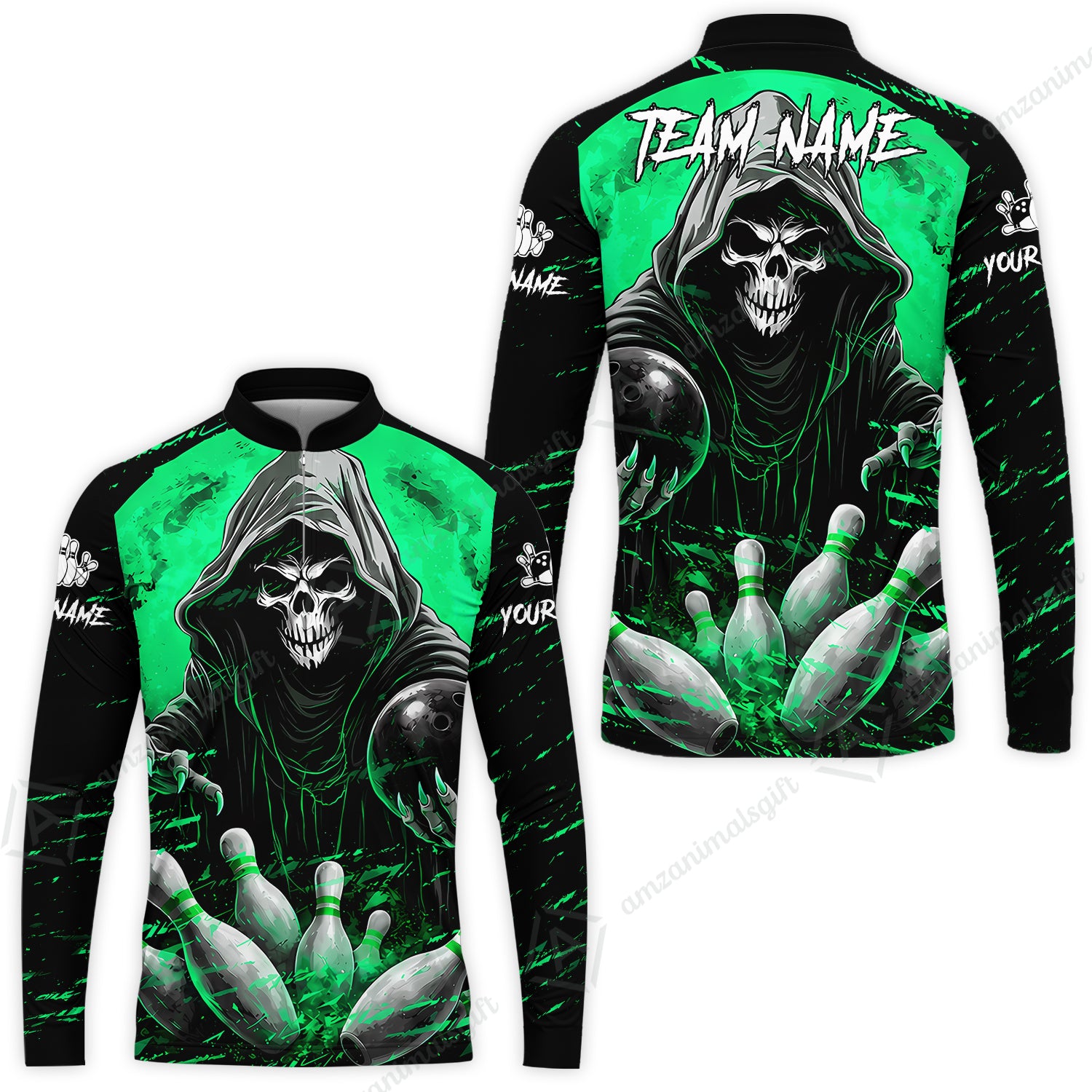 Long Sleeve Jersey Shirt||Green