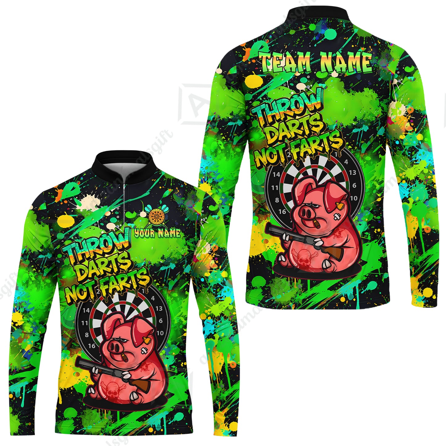 Long Sleeve Jersey Shirt||Green