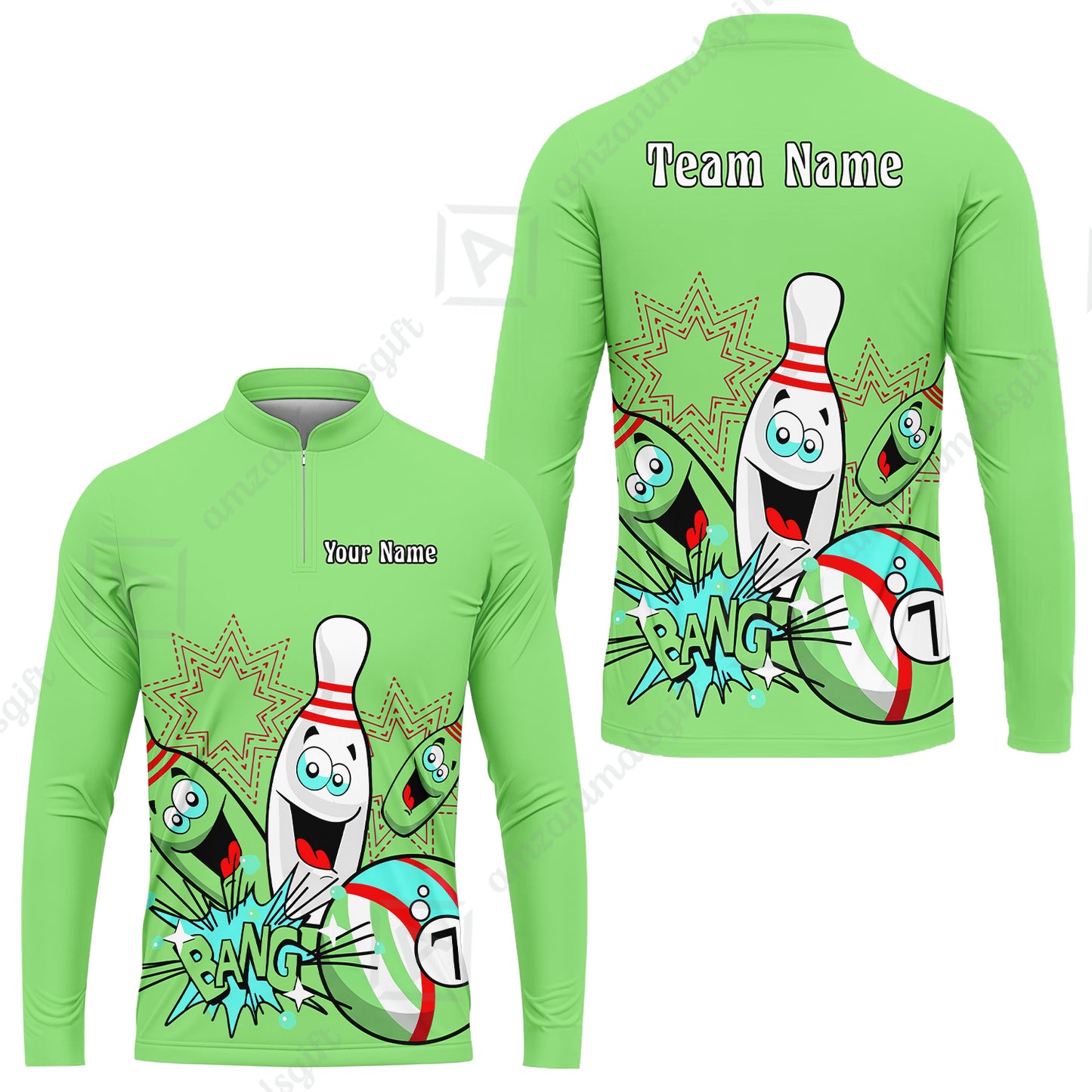 Long Sleeve Jersey Shirt||Green