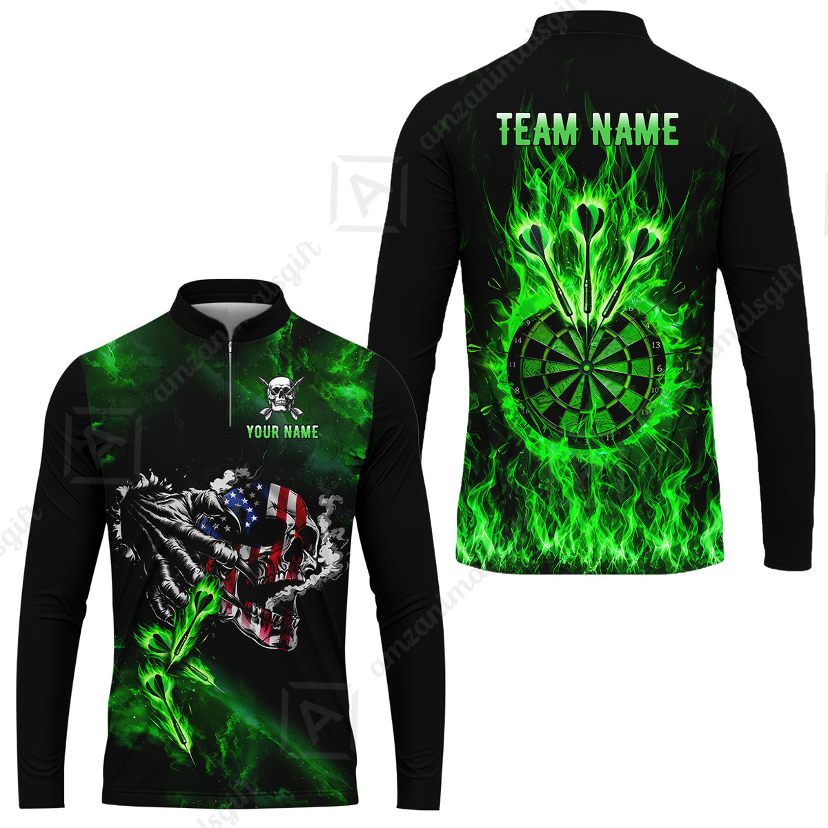 Long Sleeve Jersey Shirt||Green