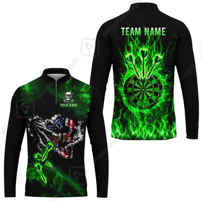Long Sleeve Jersey Shirt||Green