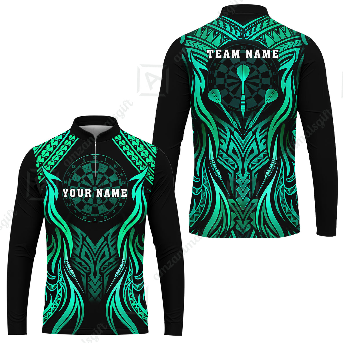 Long Sleeve Jersey Shirt||Green
