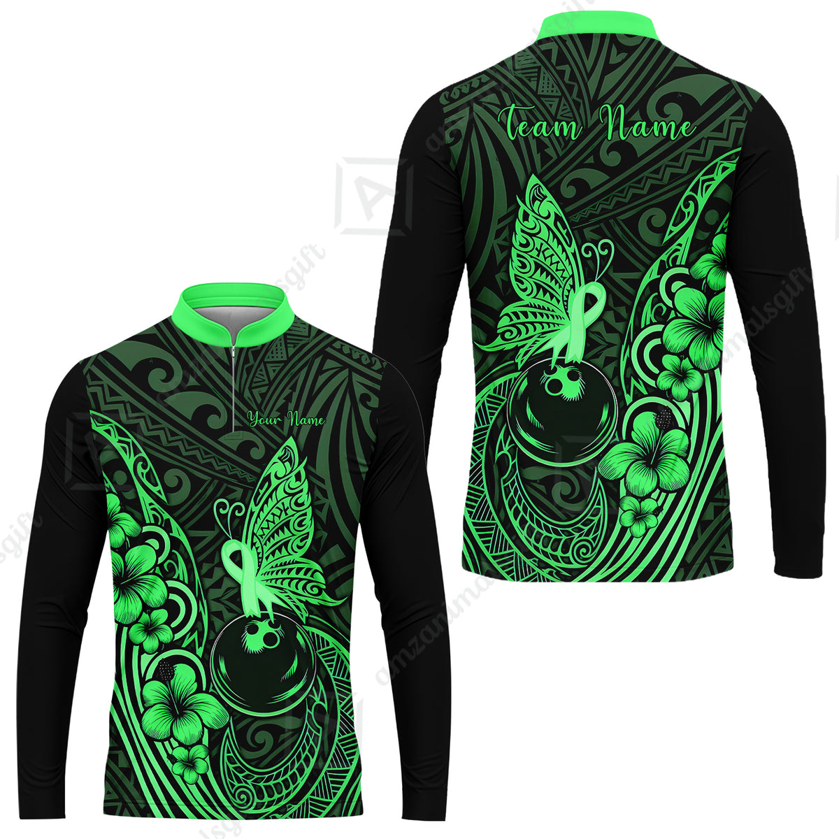 Long Sleeve Jersey Shirt||Green