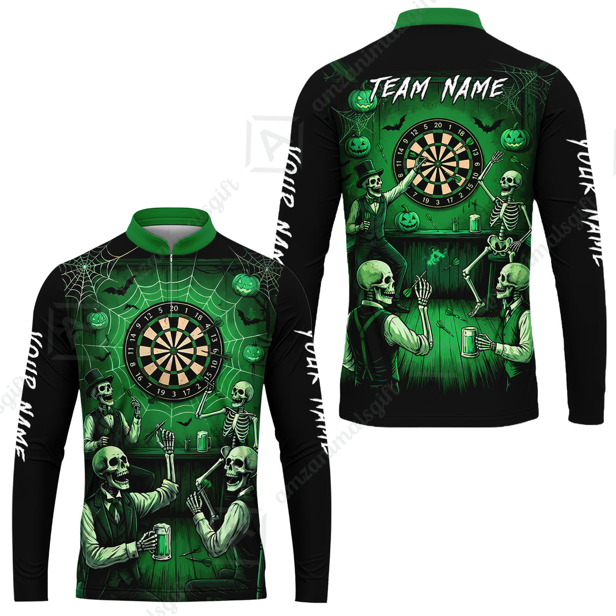 Long Sleeve Jersey Shirt||Green