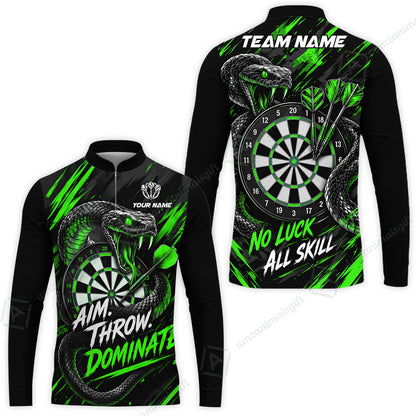 Customized Darts Team Jersey, Personalized Snake Darts Abstract Background Polo Shirt For Players With Name & Team Name
