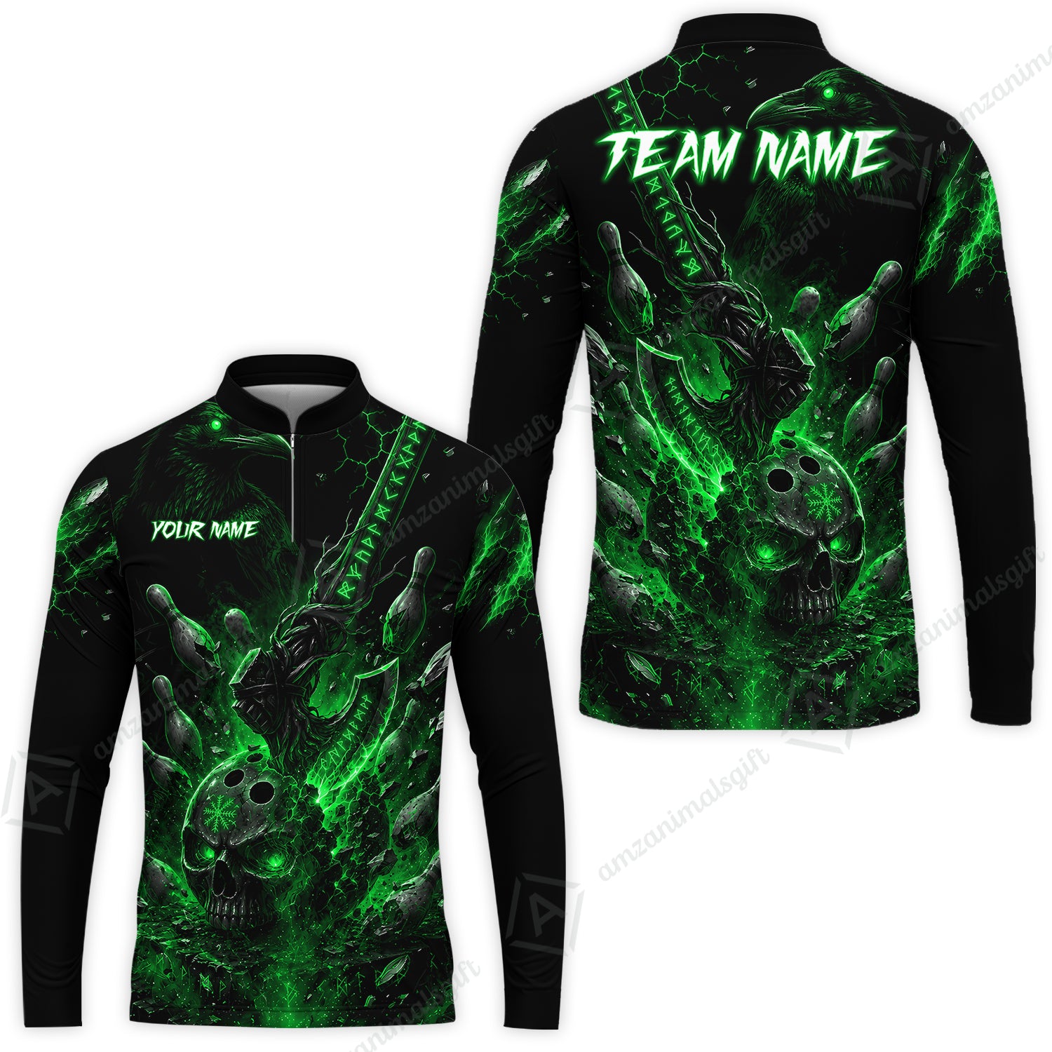 Long Sleeve Jersey Shirt||Green