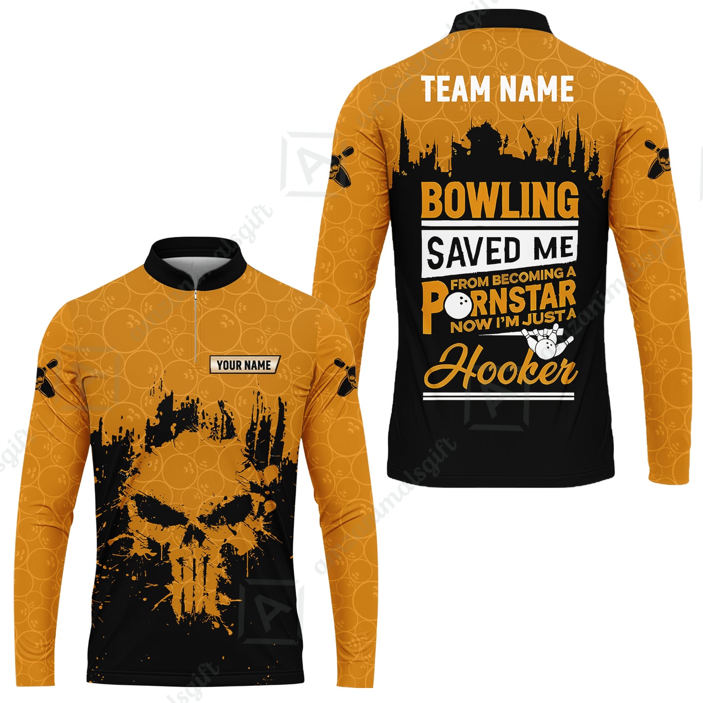 Long Sleeve Jersey Shirt||Orange