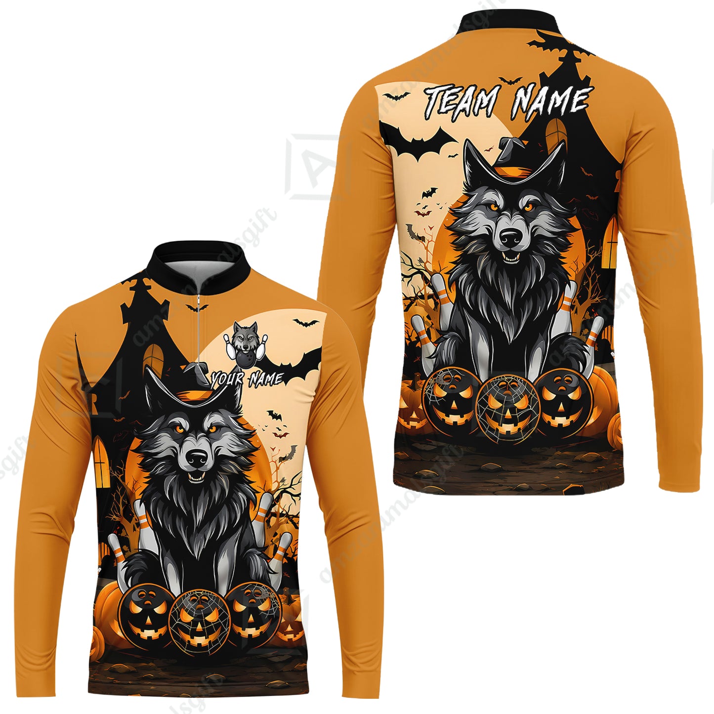 Long Sleeve Jersey Shirt||Orange