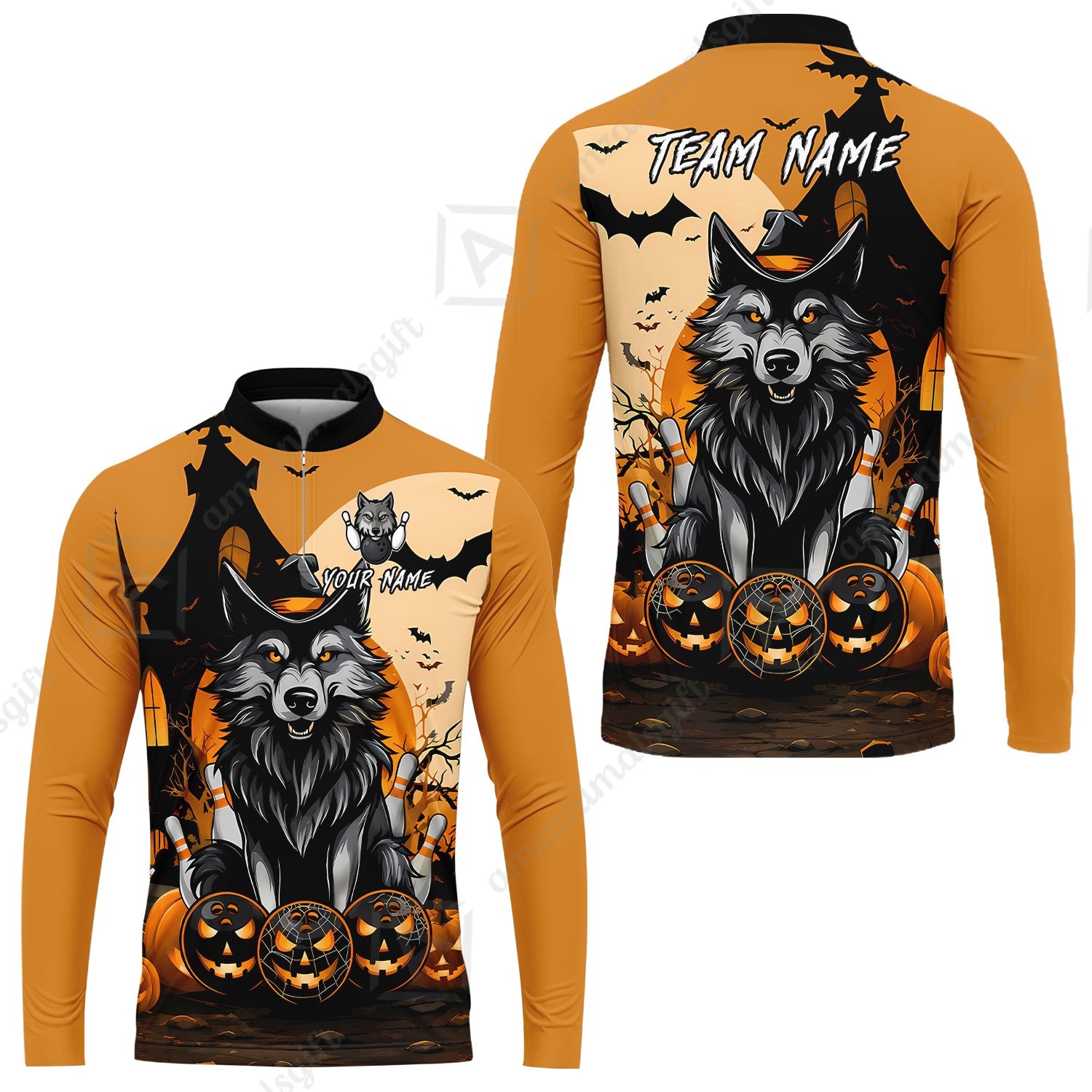 Long Sleeve Jersey Shirt||Orange