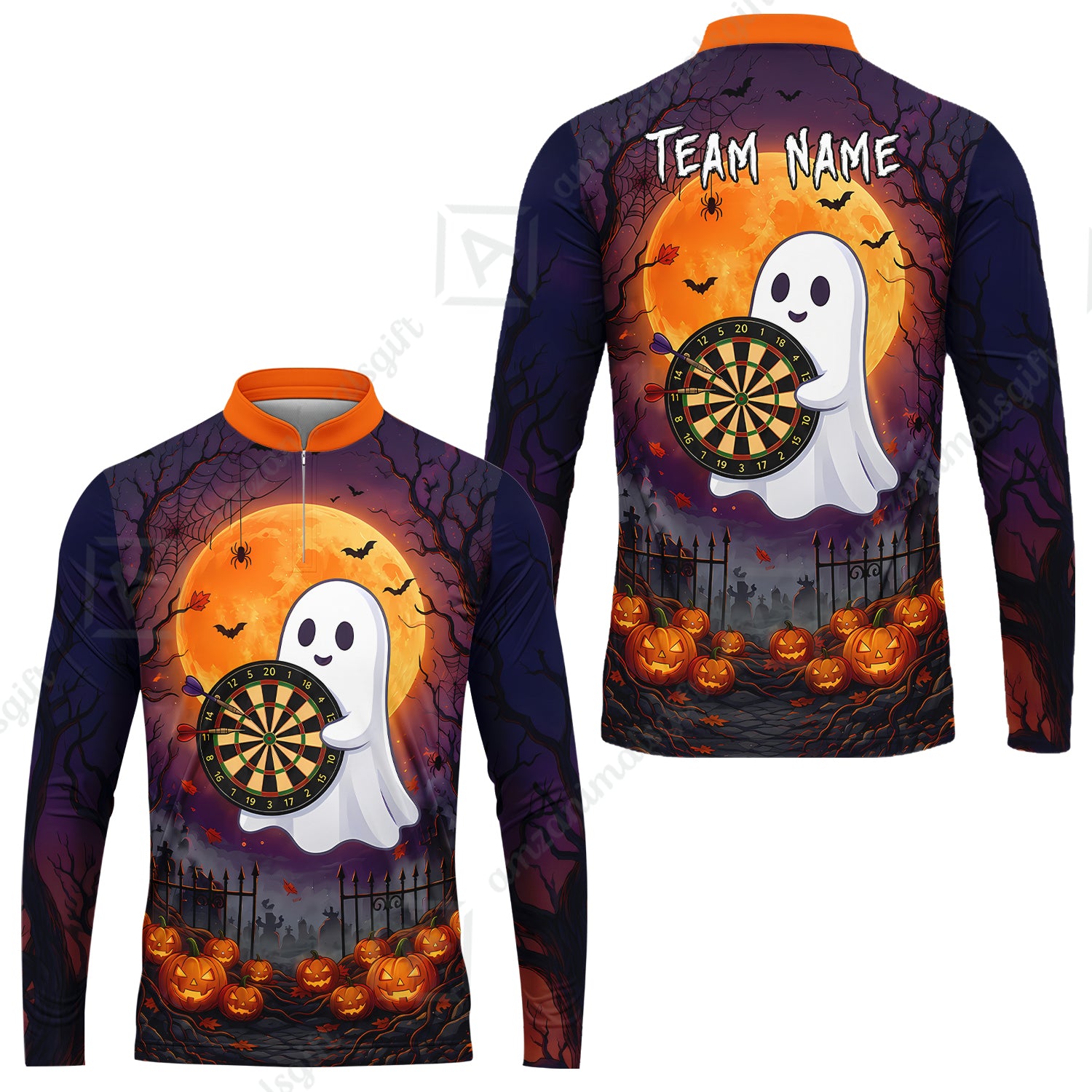 Long Sleeve Jersey Shirt||Orange
