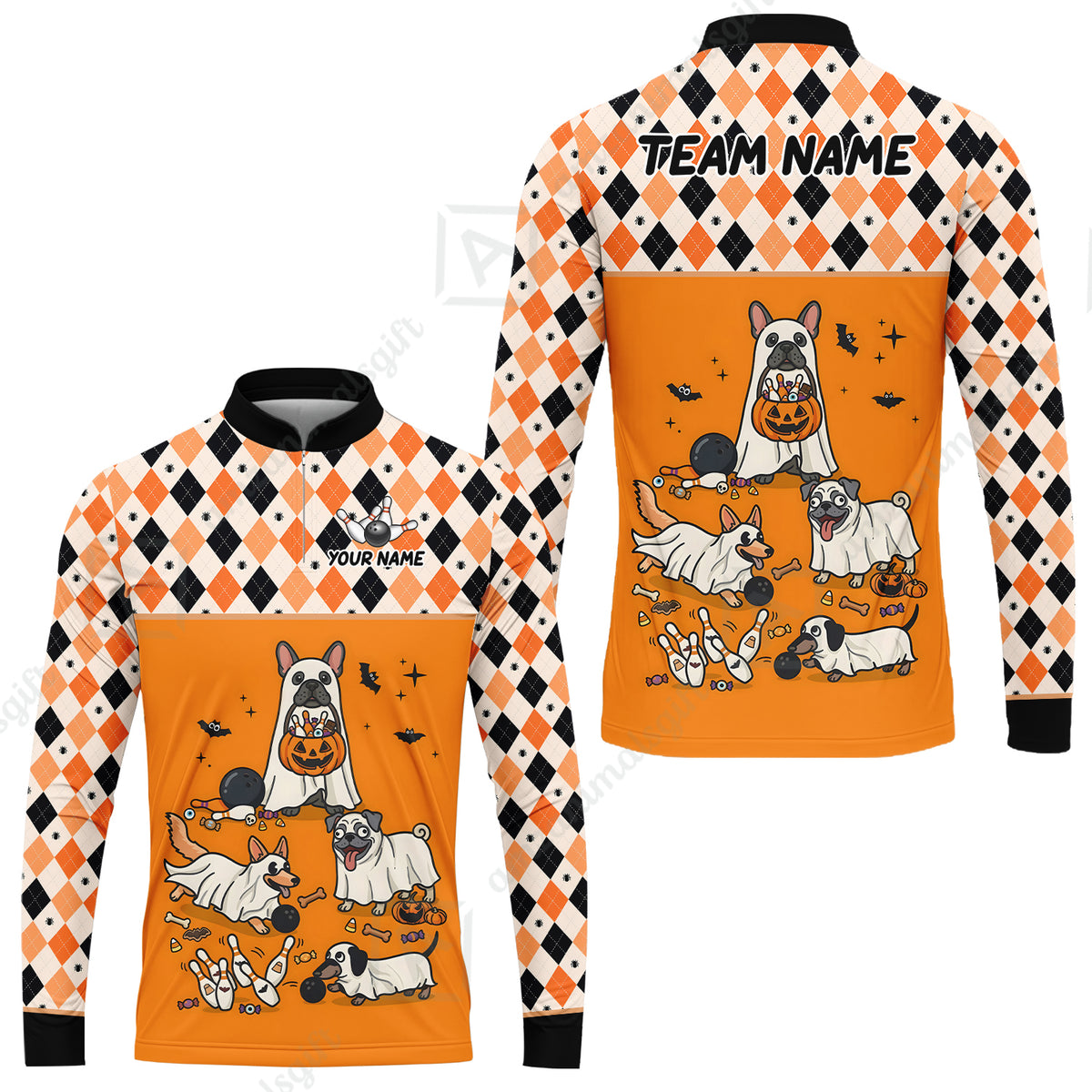 Long Sleeve Jersey Shirt||Orange