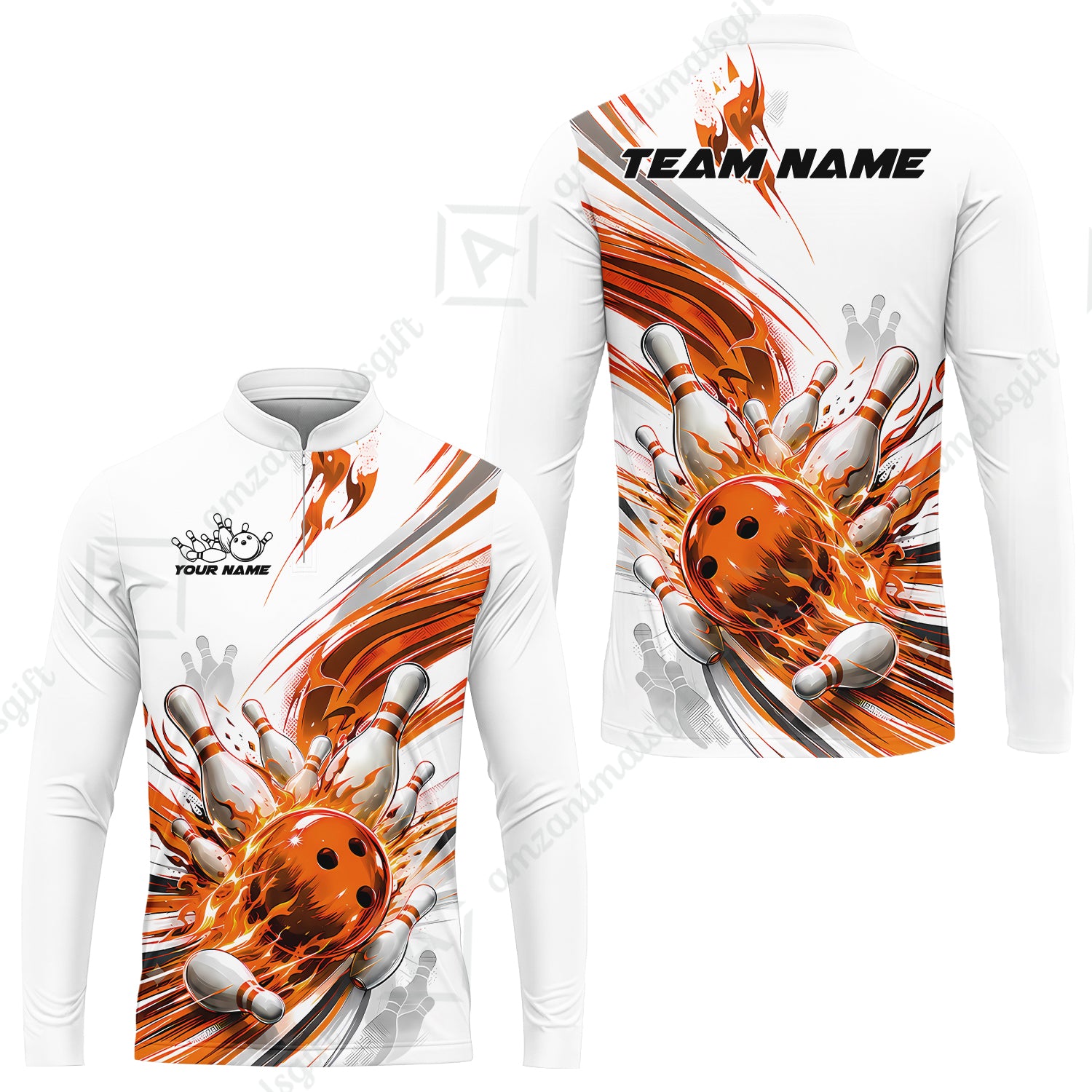 Long Sleeve Jersey Shirt||Orange