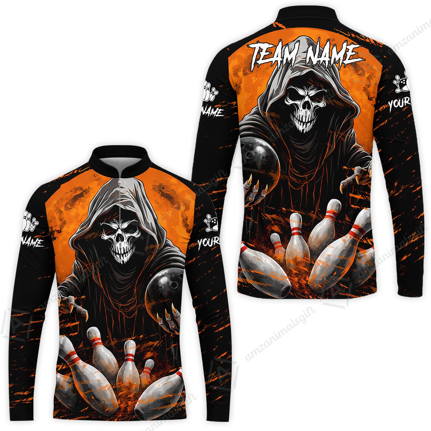 Long Sleeve Jersey Shirt||Orange