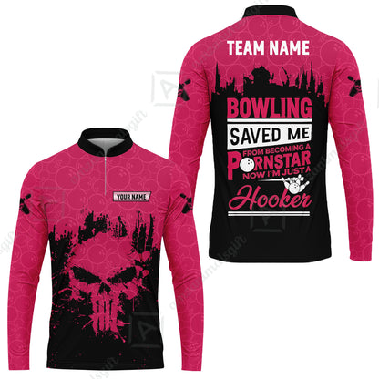 Long Sleeve Jersey Shirt||Pink