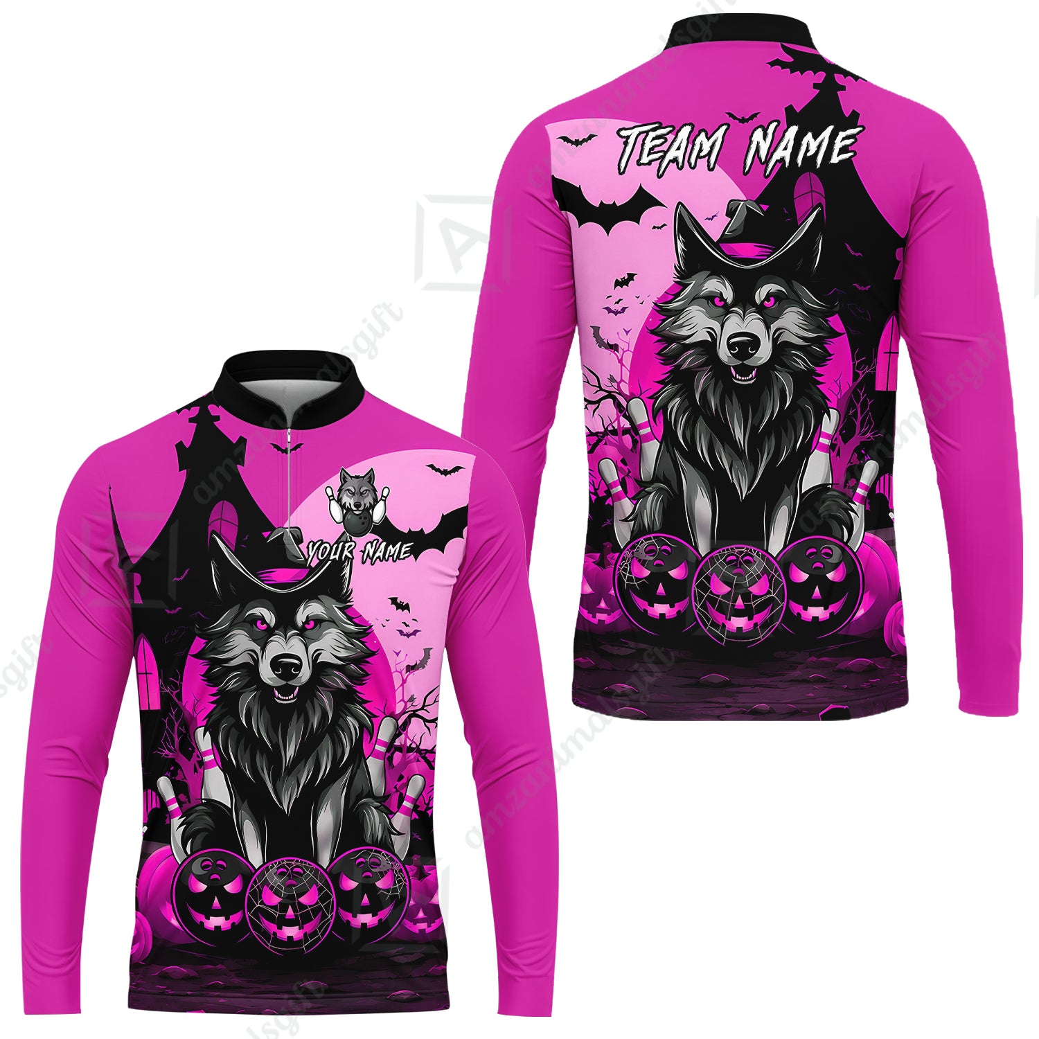 Long Sleeve Jersey Shirt||Pink