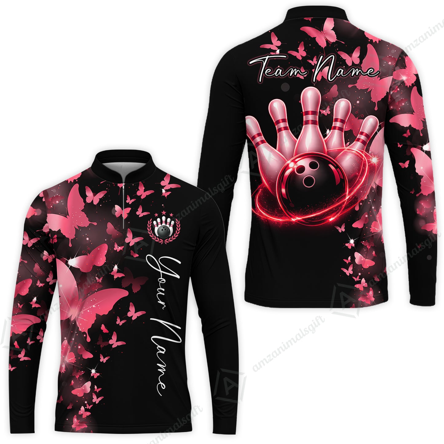 Long Sleeve Jersey Shirt||Pink