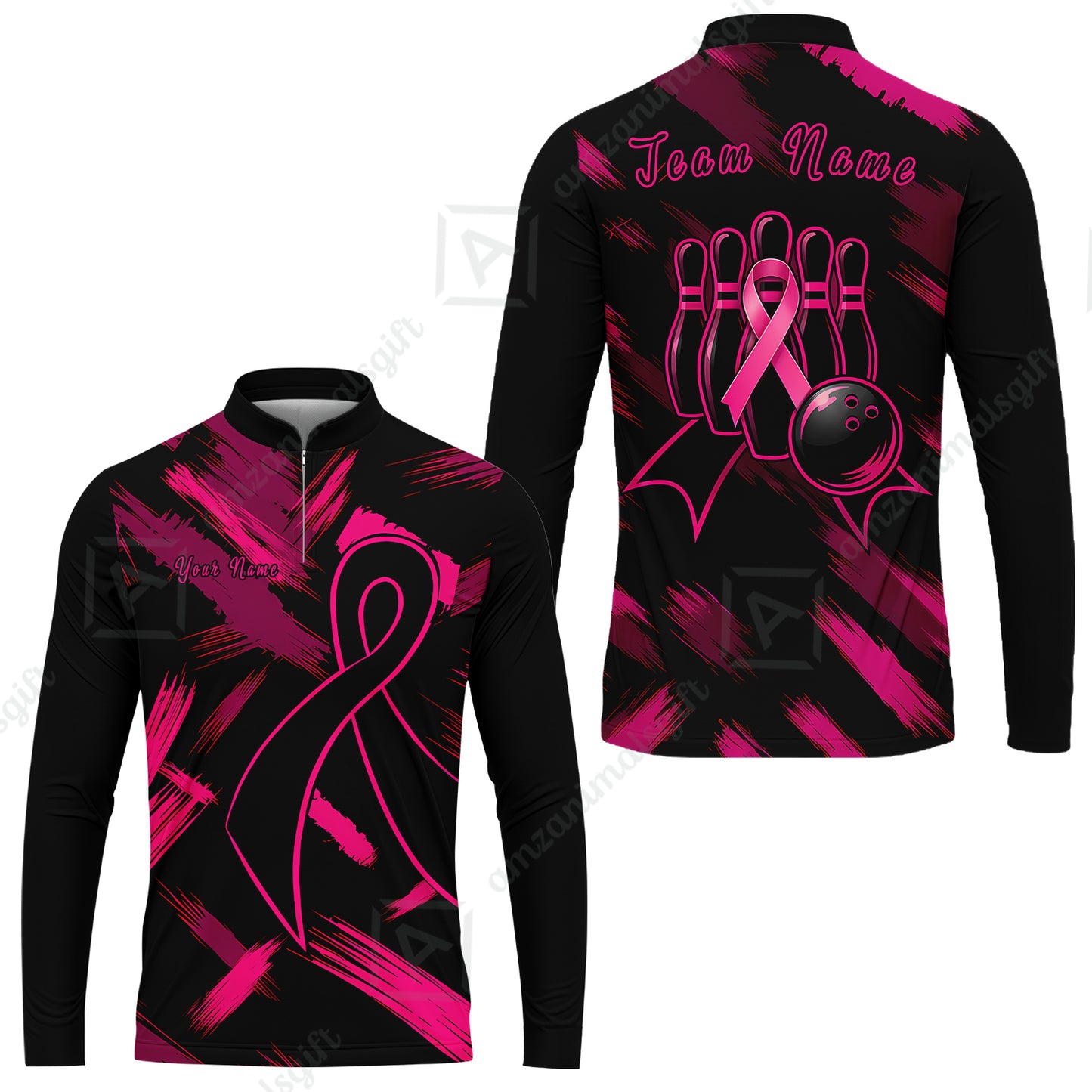 Long Sleeve Jersey Shirt||Pink