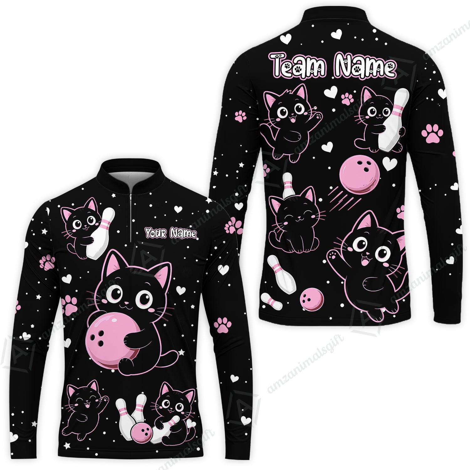 Long Sleeve Jersey Shirt||Pink