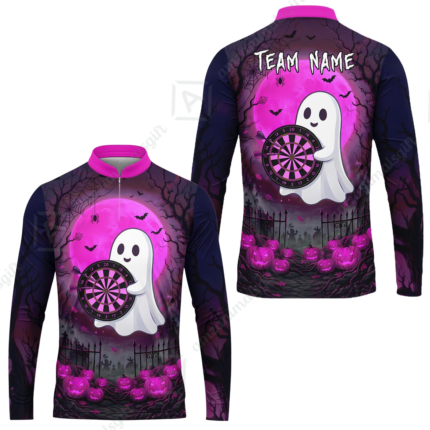 Long Sleeve Jersey Shirt||Pink