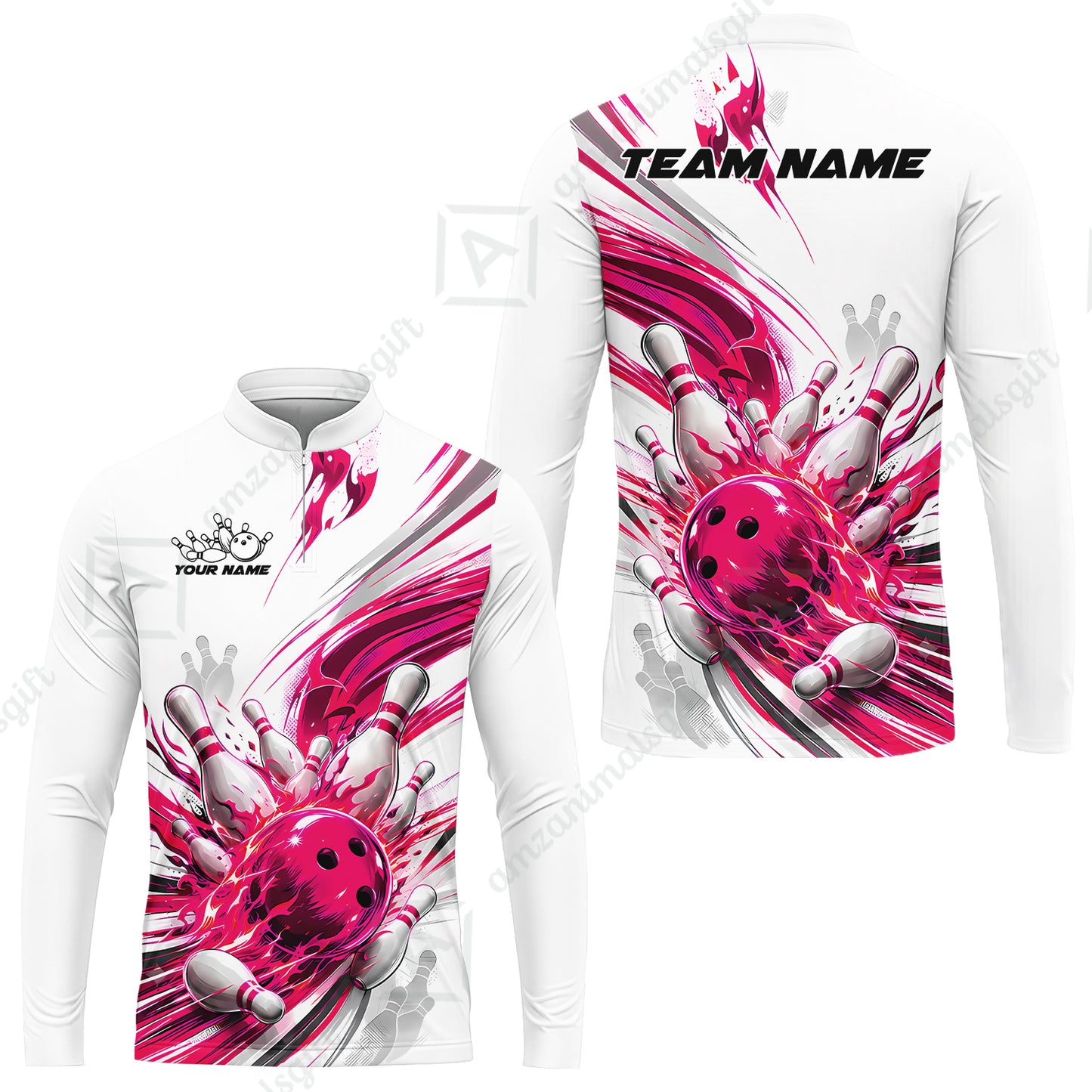 Long Sleeve Jersey Shirt||Pink