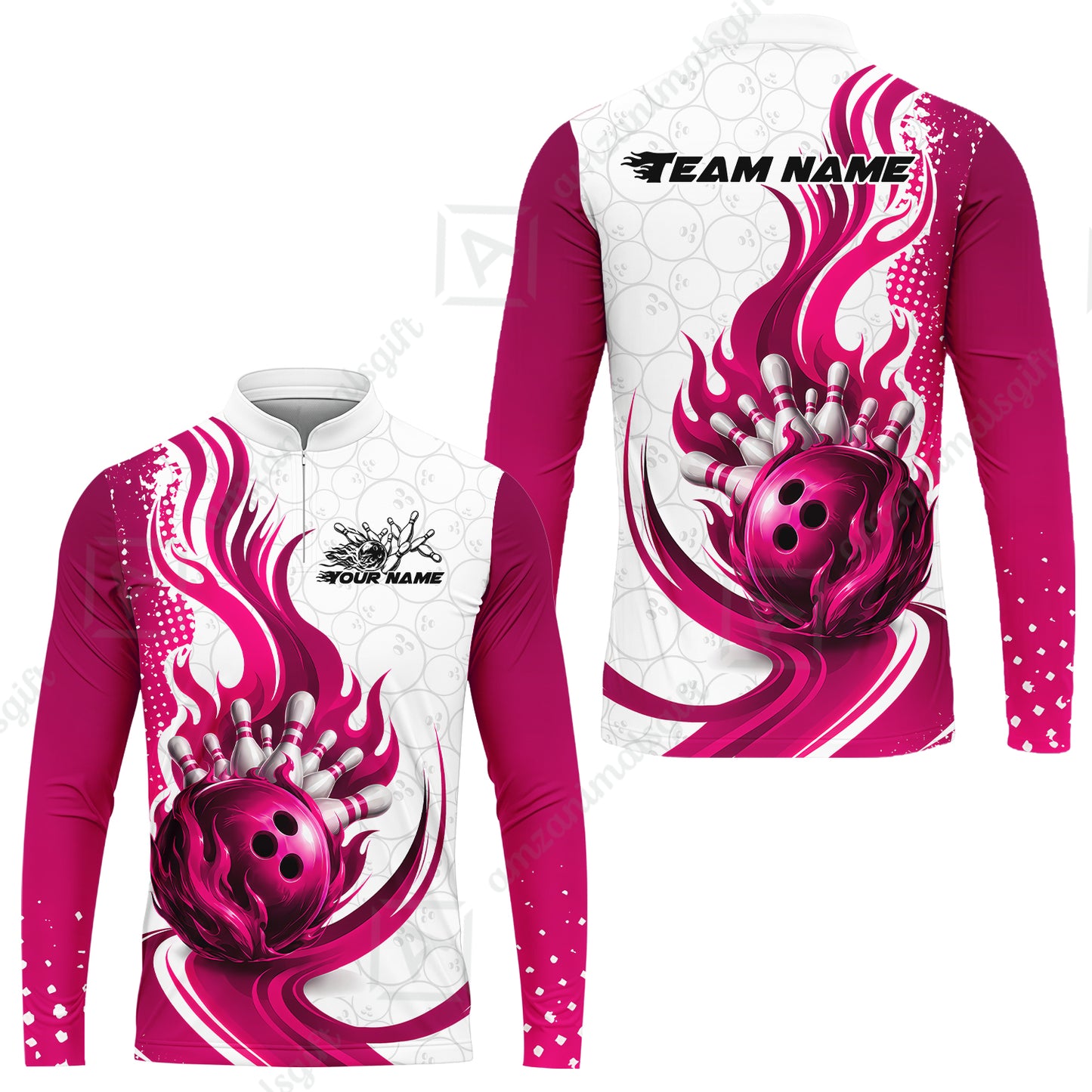 Long Sleeve Jersey Shirt||Pink