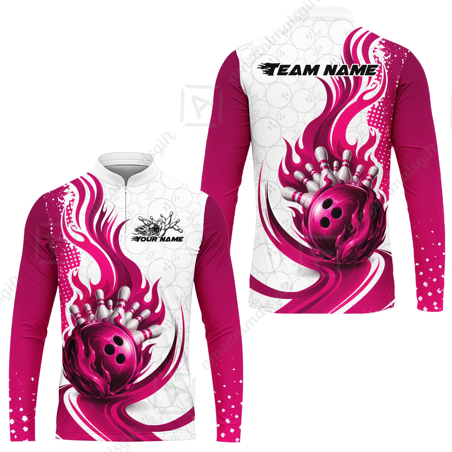 Long Sleeve Jersey Shirt||Pink