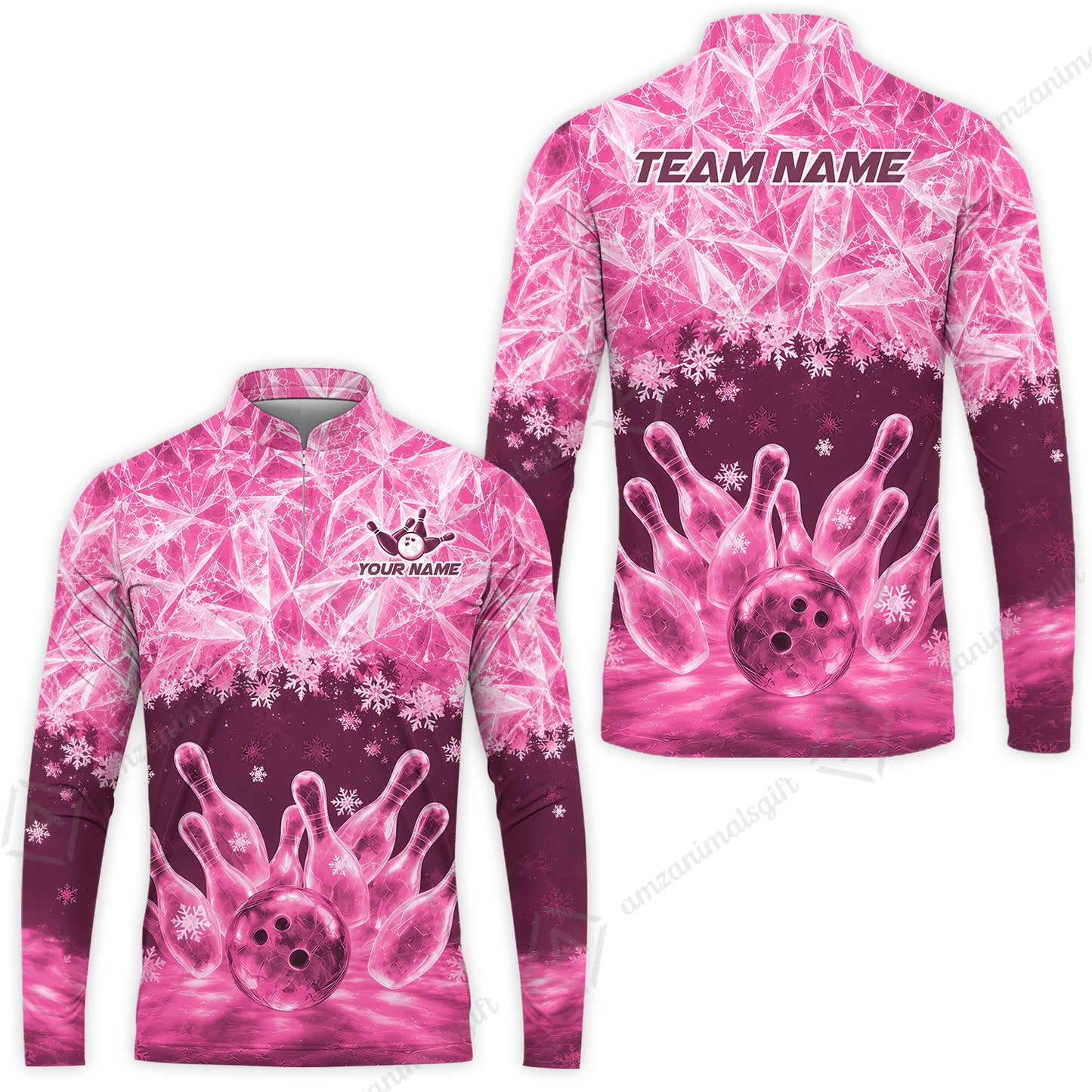 Long Sleeve Jersey Shirt||Pink