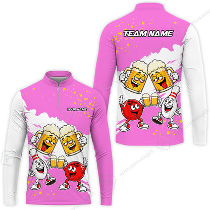 Long Sleeve Jersey Shirt||Pink