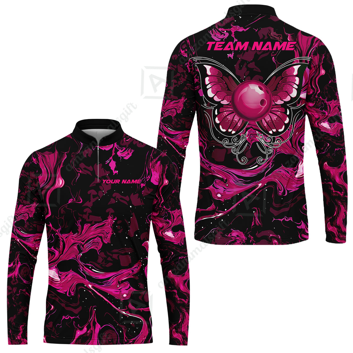 Long Sleeve Jersey Shirt||Pink