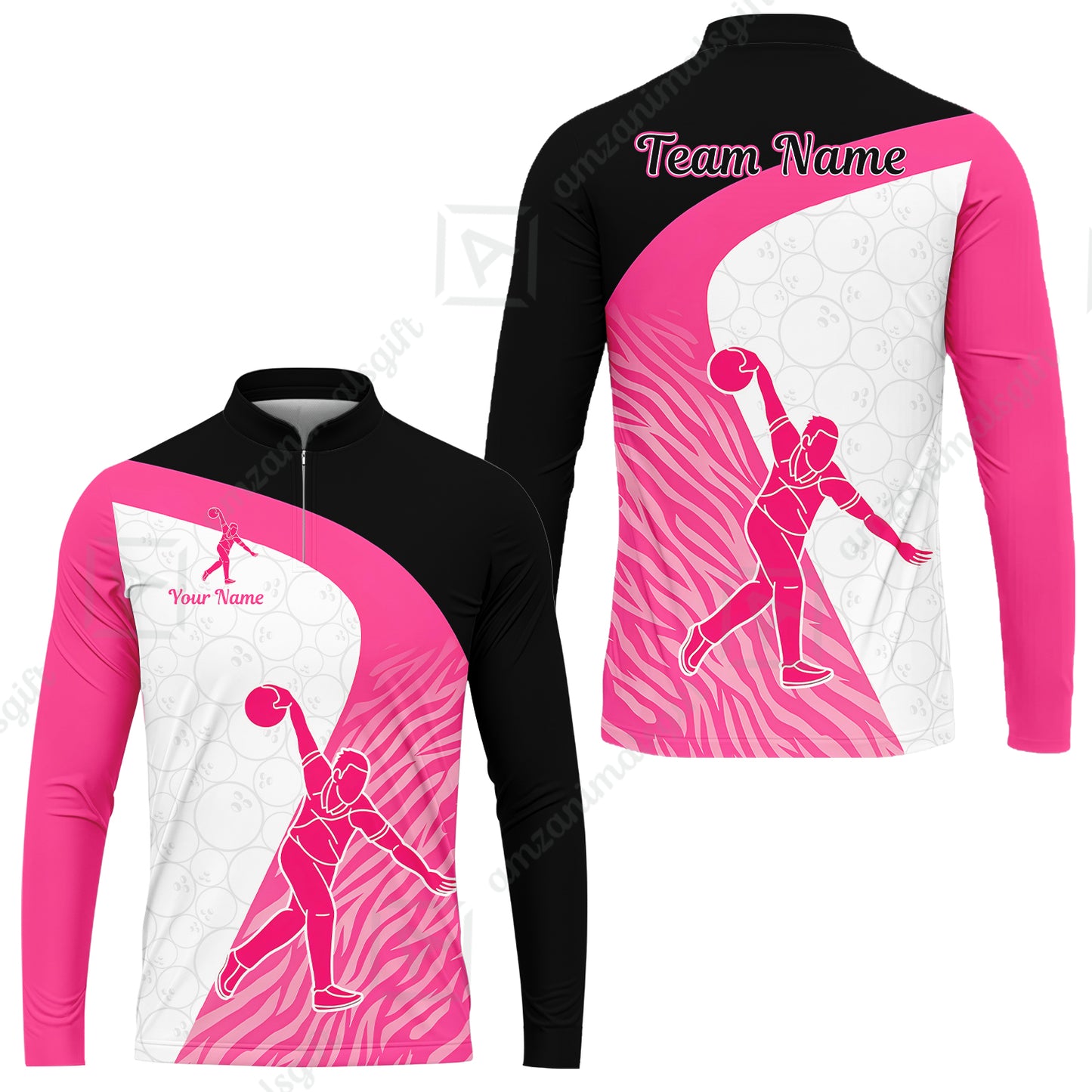 Long Sleeve Jersey Shirt||Pink