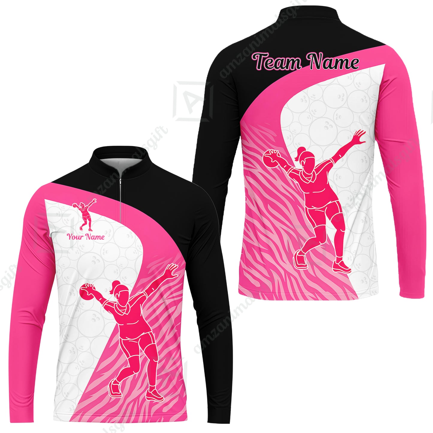 Long Sleeve Jersey Shirt||Pink