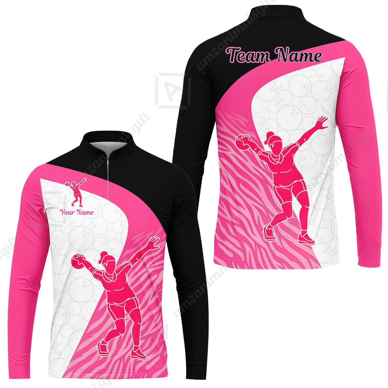 Long Sleeve Jersey Shirt||Pink
