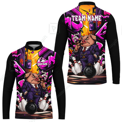 Long Sleeve Jersey Shirt||Purple